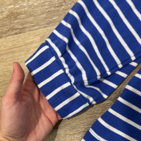 Blue Striped v neck women’s Croft and barrow shirt - Picture 2 of 3